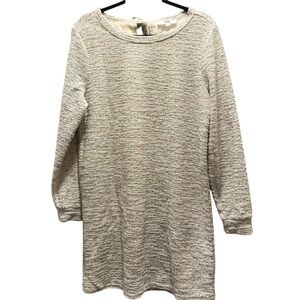 Jack by BB Dakota-Textured Knit Shift Dress - Black White Silver -Size Large-EUC